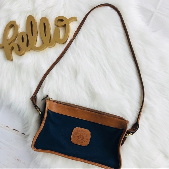 Brahmin Handbags - Vintage Brahmin Canvas and Leather Bag